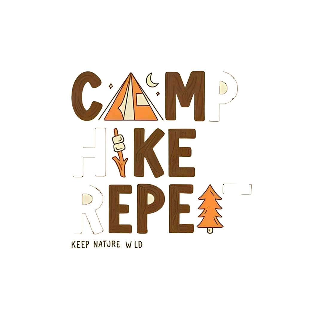 Camp Hike Repeat Sticker